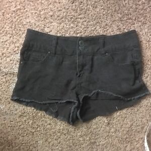Refuge Black Jean Shorts
